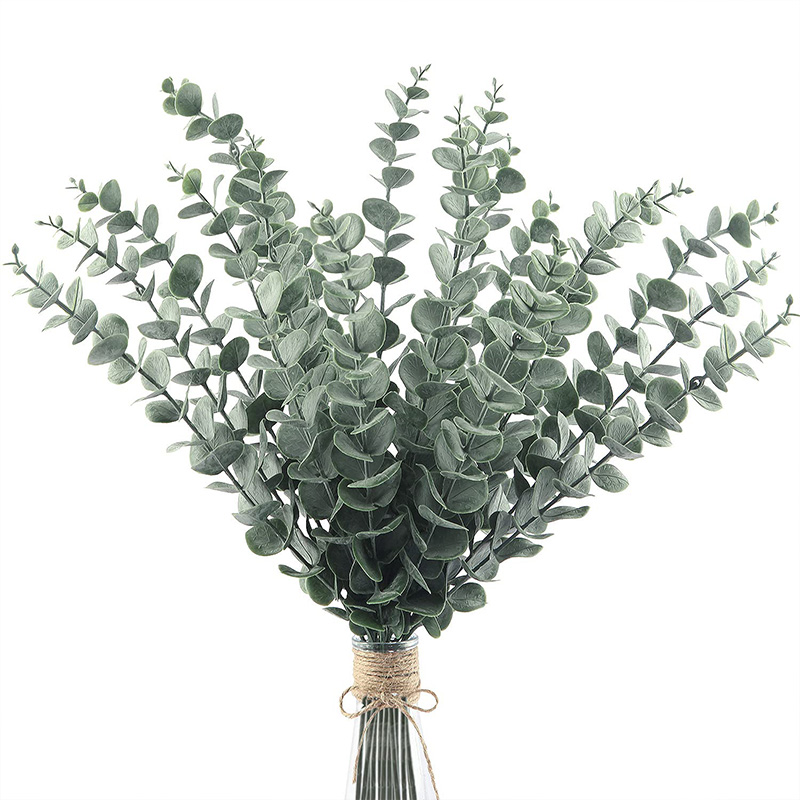 Fiddle Leaf Fig - 20 peças hastes artificiais de eucalipto