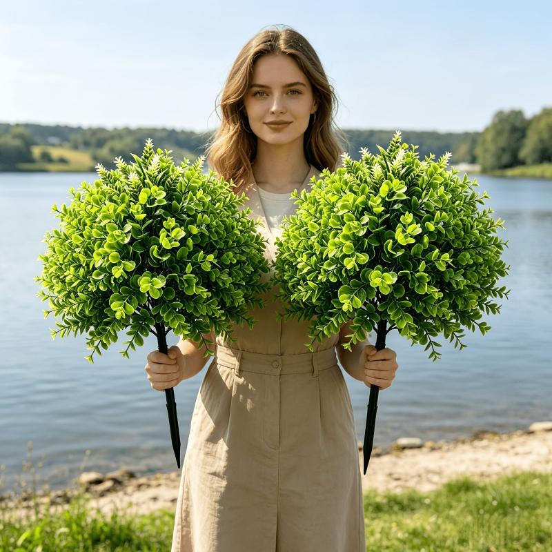 Fiddle Leaf Fig - Plantas Verdes Artificiais com Estaca para
